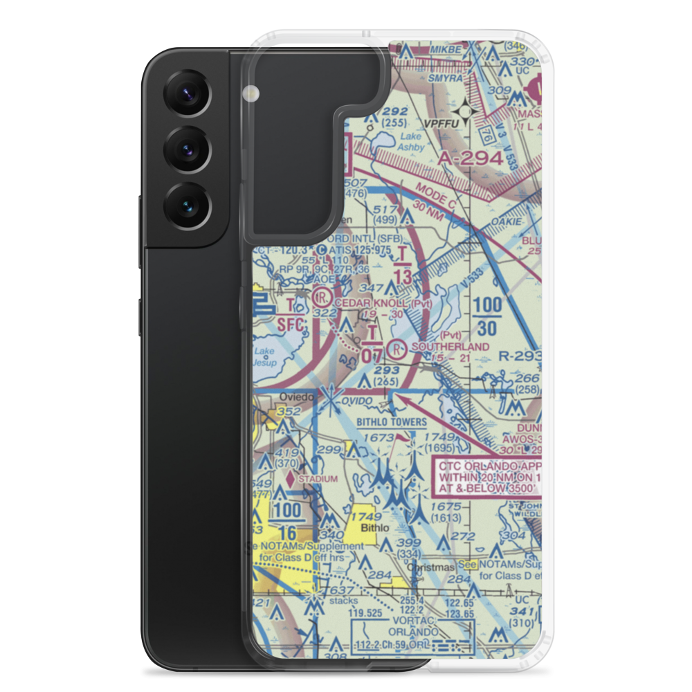 Southerland Strip (FD92) VFR Sectional Samsung Case Samsung Galaxy S22 Plus model shown