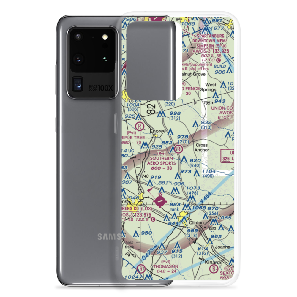 Southern Aero Sports Airport (16SC) VFR Sectional Samsung Case Samsung Galaxy S20 Ultra model shown
