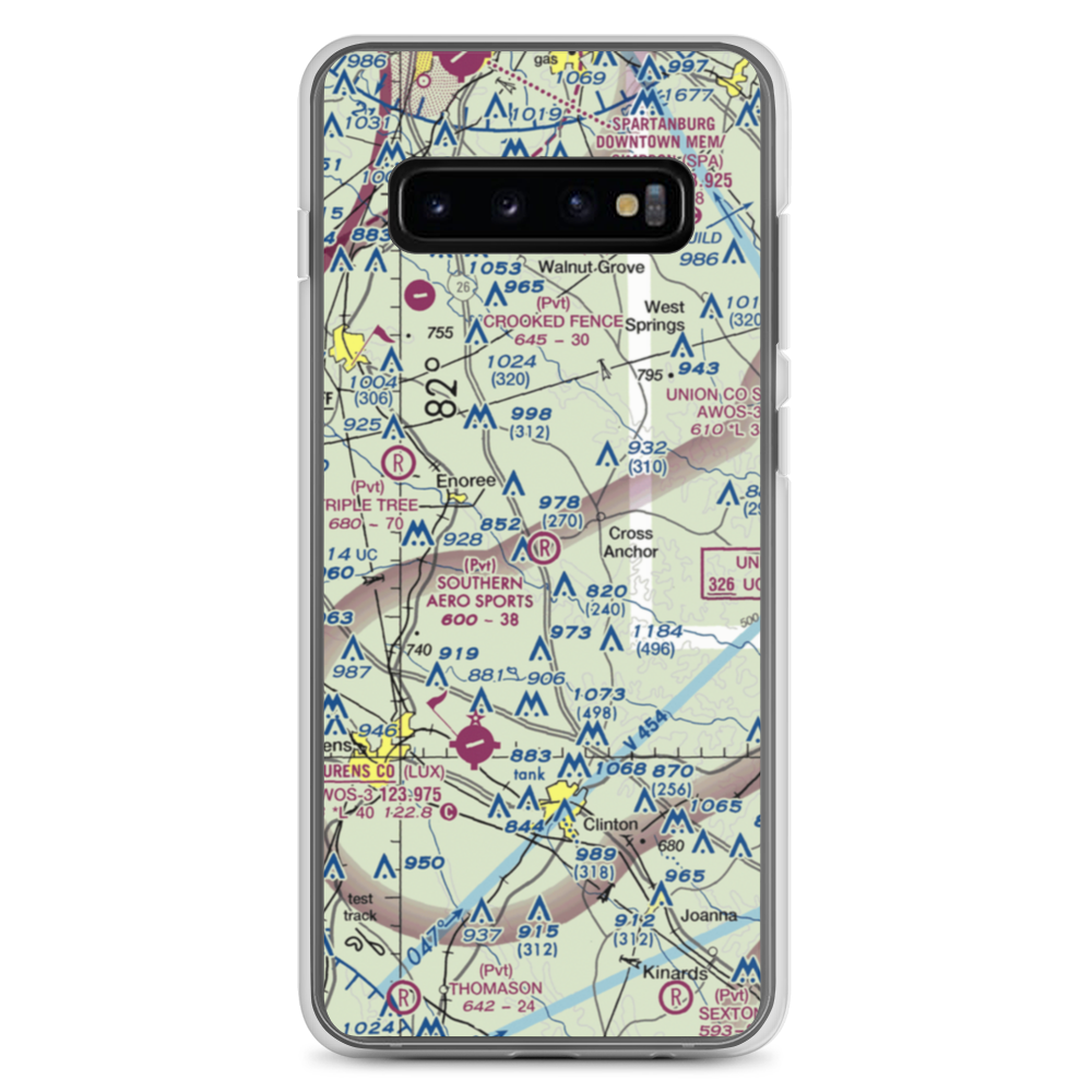 Southern Aero Sports Airport (16SC) VFR Sectional Samsung Case Samsung Galaxy S10+ model shown