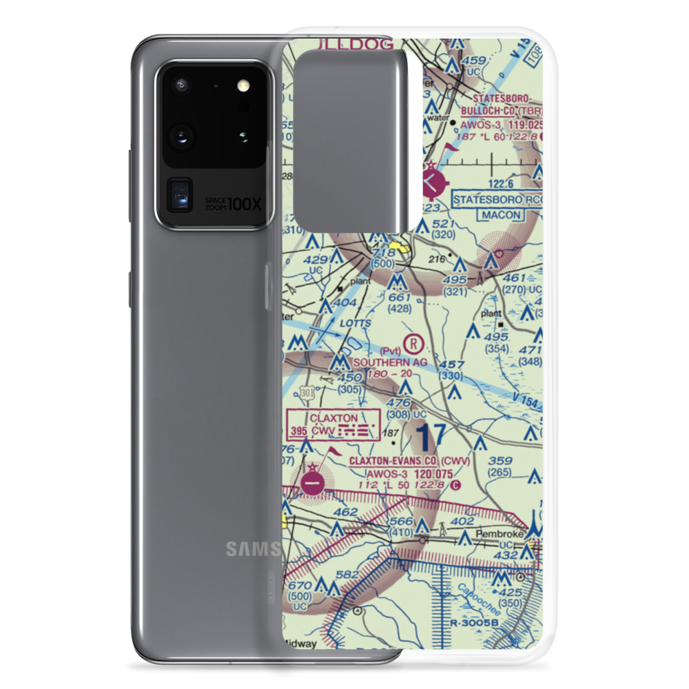 Southern Agricultural Aviation Airport (1GA4) VFR Sectional Samsung Case Samsung Galaxy S20 Ultra model shown