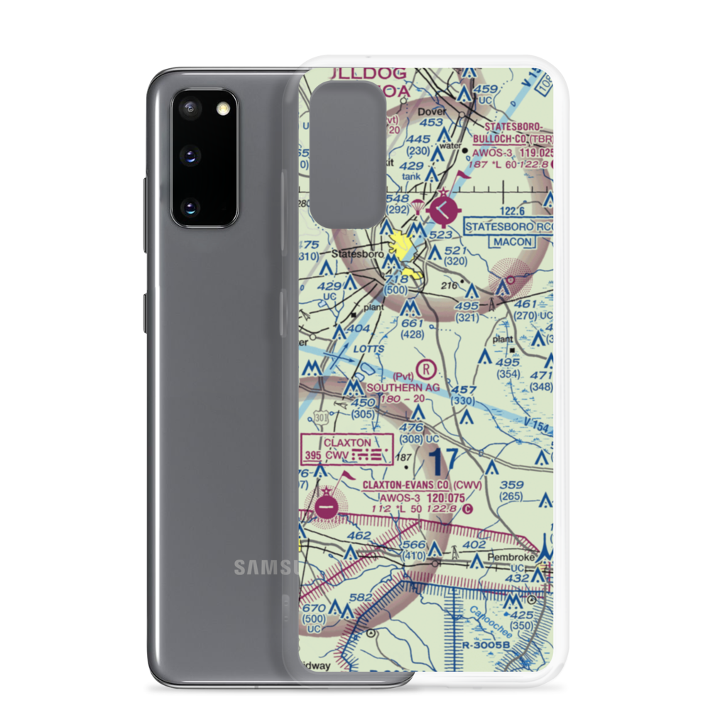 Southern Agricultural Aviation Airport (1GA4) VFR Sectional Samsung Case Samsung Galaxy S20 model shown