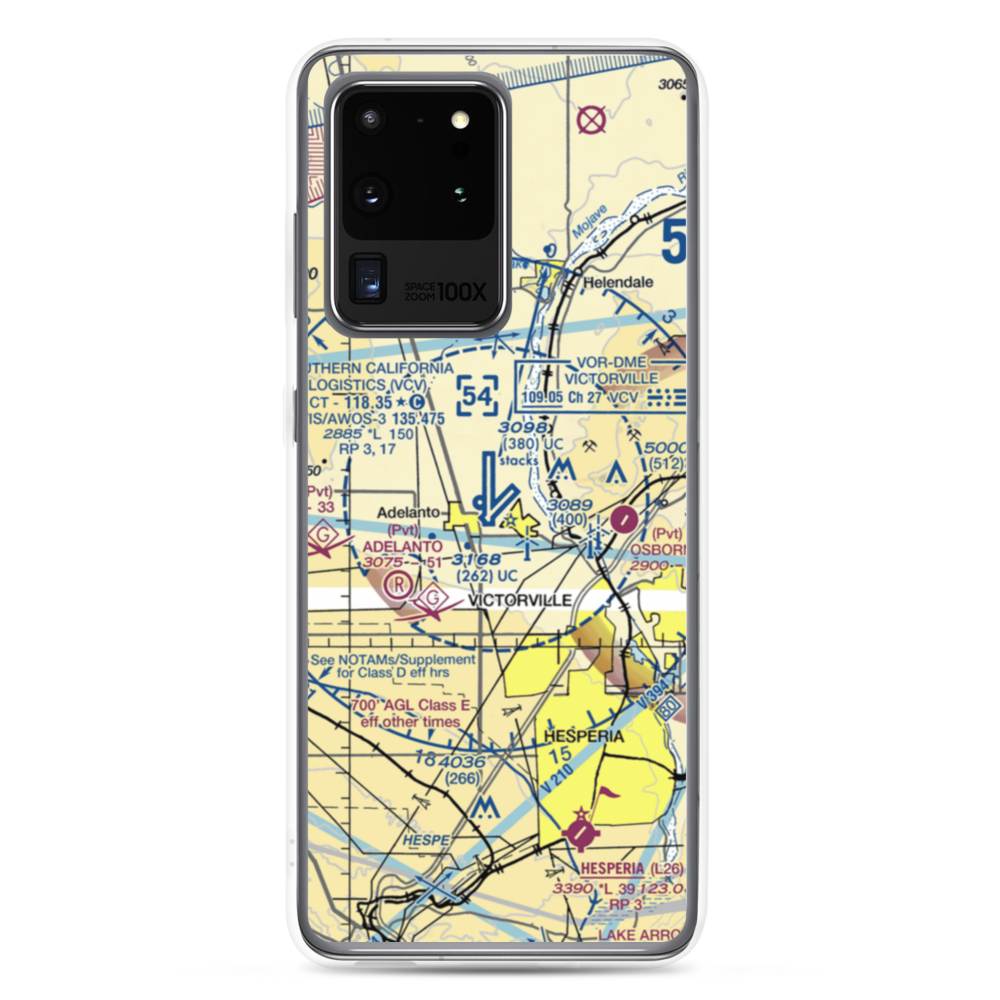 Southern California Logistics Airport (VCV) VFR Sectional Samsung Case Samsung Galaxy S20 Ultra model shown
