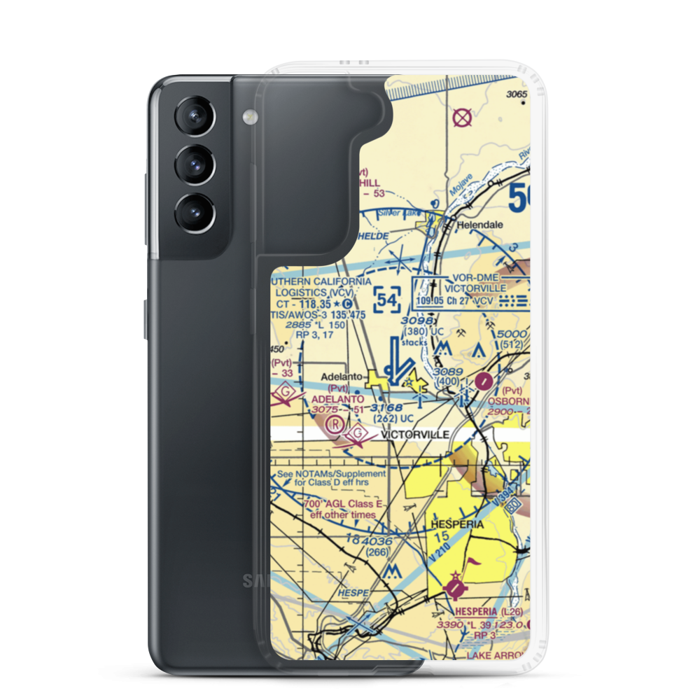 Southern California Logistics Airport (VCV) VFR Sectional Samsung Case Samsung Galaxy S21 model shown