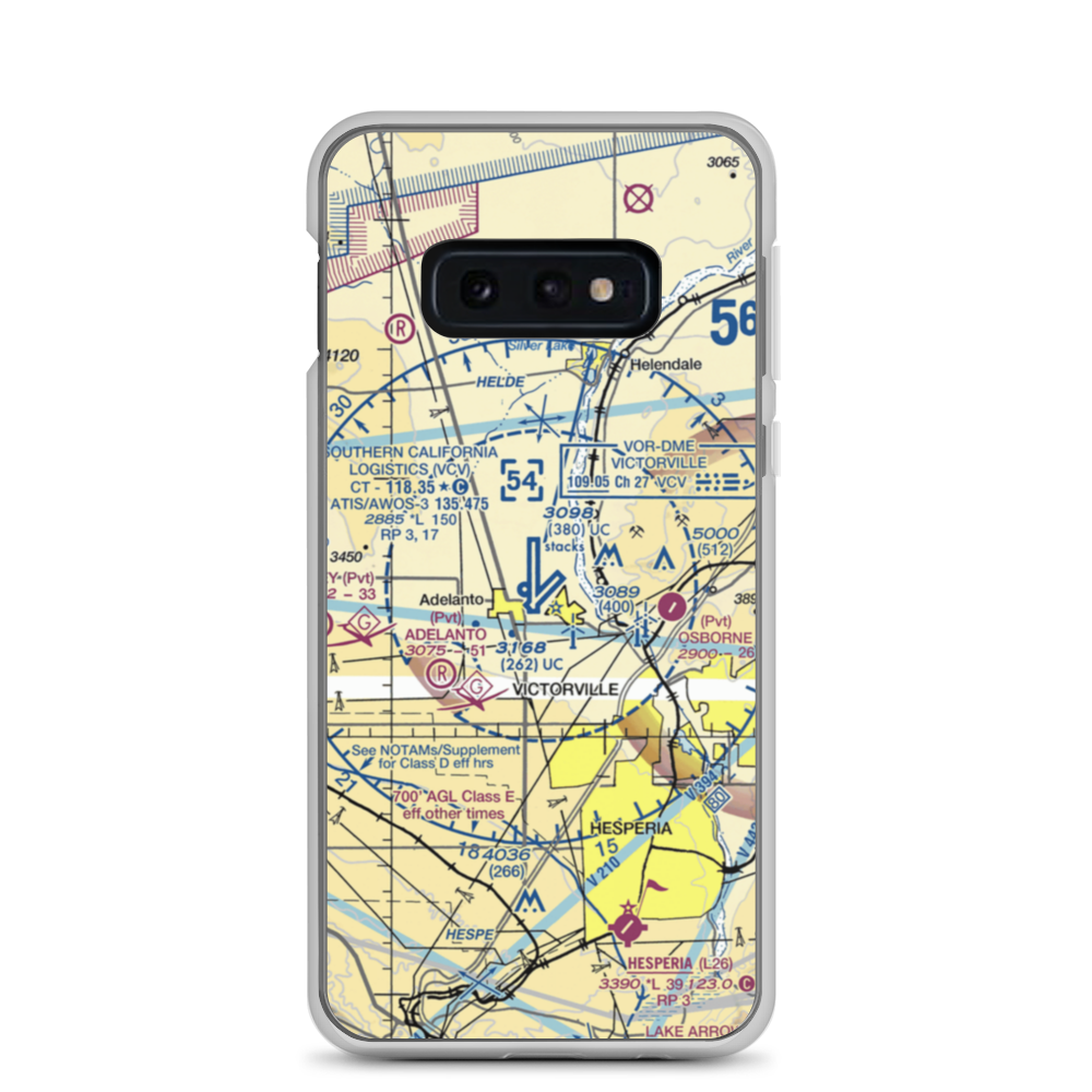 Southern California Logistics Airport (VCV) VFR Sectional Samsung Case Samsung Galaxy S10e model shown