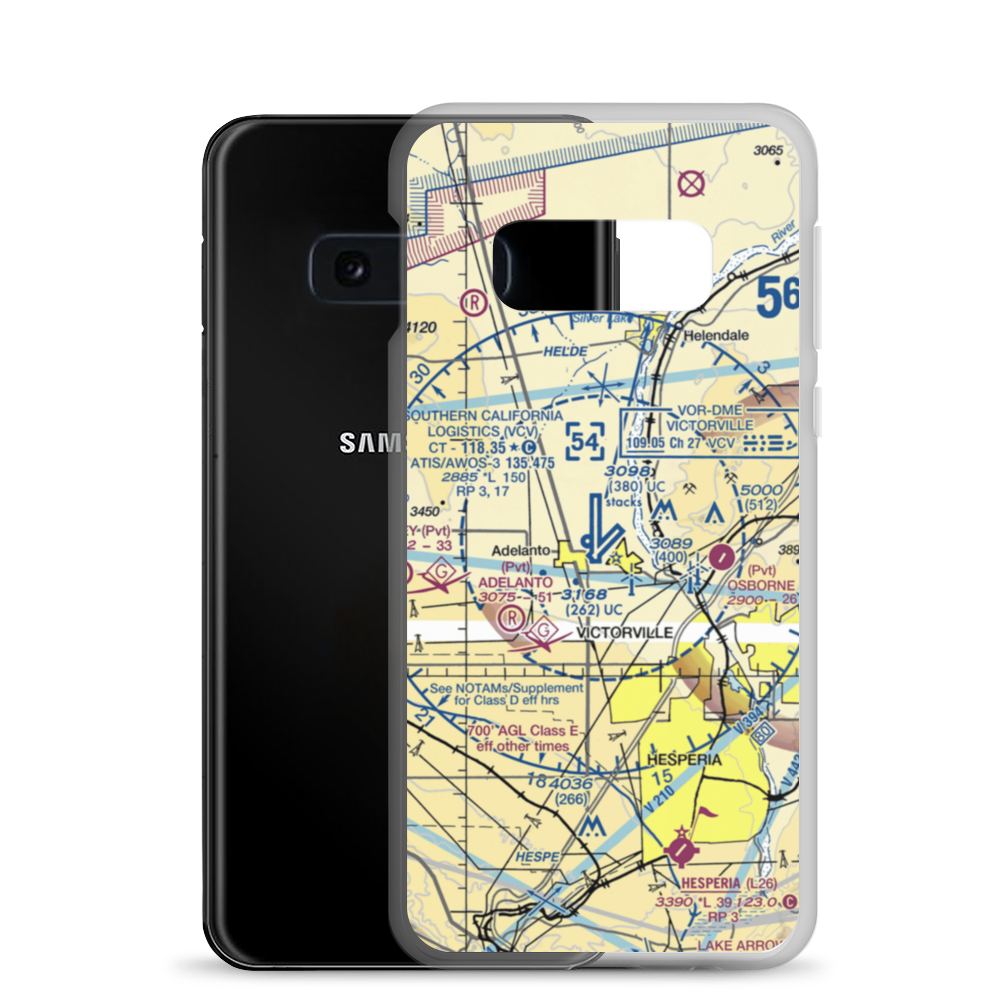 Southern California Logistics Airport (VCV) VFR Sectional Samsung Case Samsung Galaxy S10e model shown