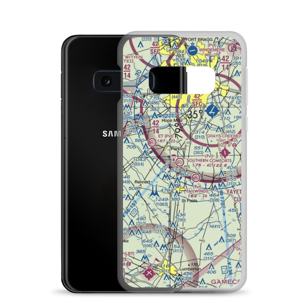 Southern Comforts Aerodrome (61NC) VFR Sectional Samsung Case Samsung Galaxy S10e model shown