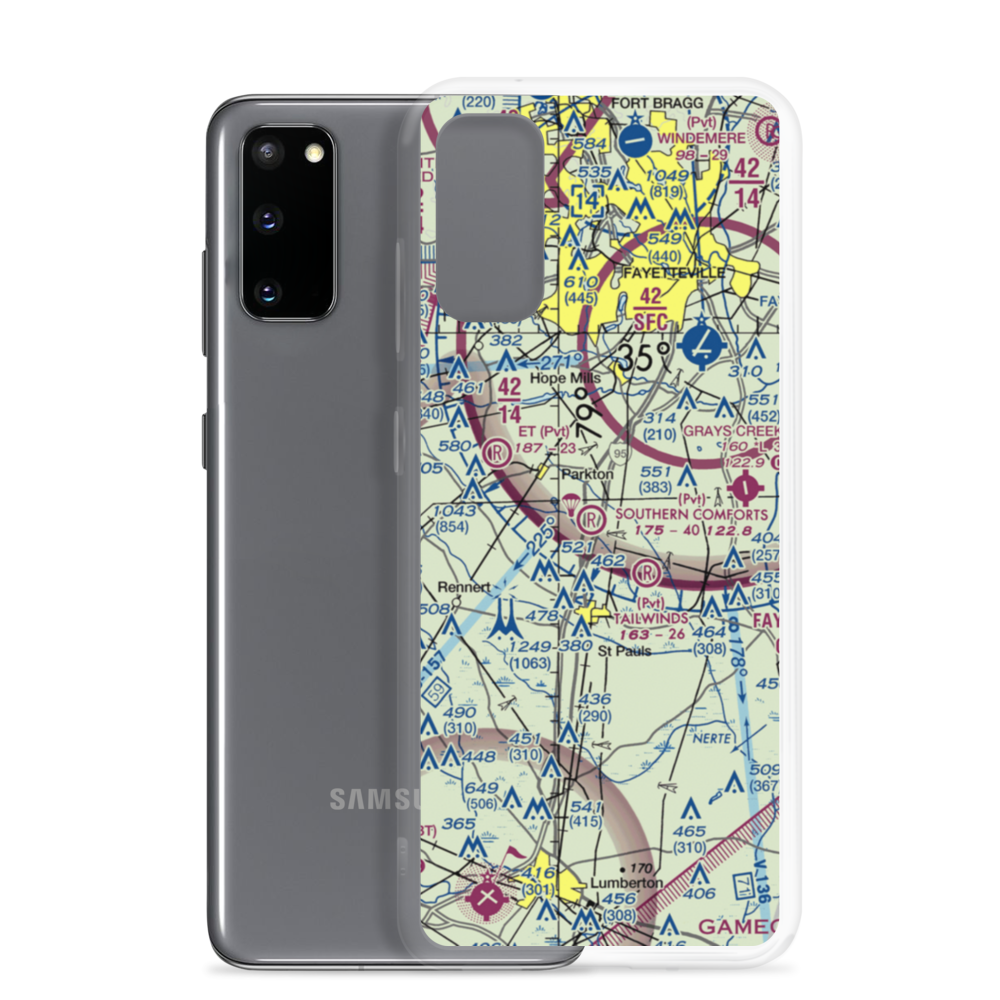 Southern Comforts Aerodrome (61NC) VFR Sectional Samsung Case Samsung Galaxy S20 model shown