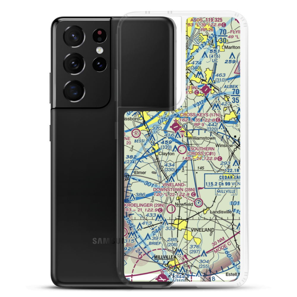 Southern Cross Airport (C01) VFR Sectional Samsung Case Samsung Galaxy S21 Ultra model shown