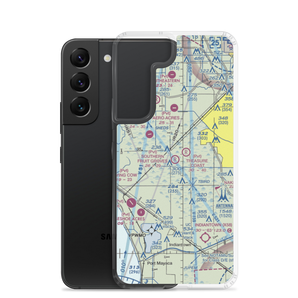 Southern Fruit Groves Airport (FD24) VFR Sectional Samsung Case Samsung Galaxy S22 model shown
