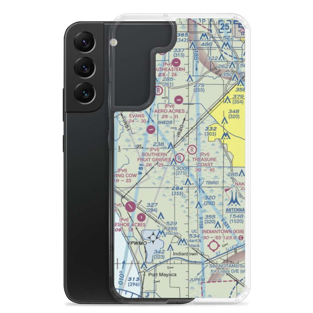 Southern Fruit Groves Airport (FD24) VFR Sectional Samsung Case Samsung Galaxy S22 Plus model shown