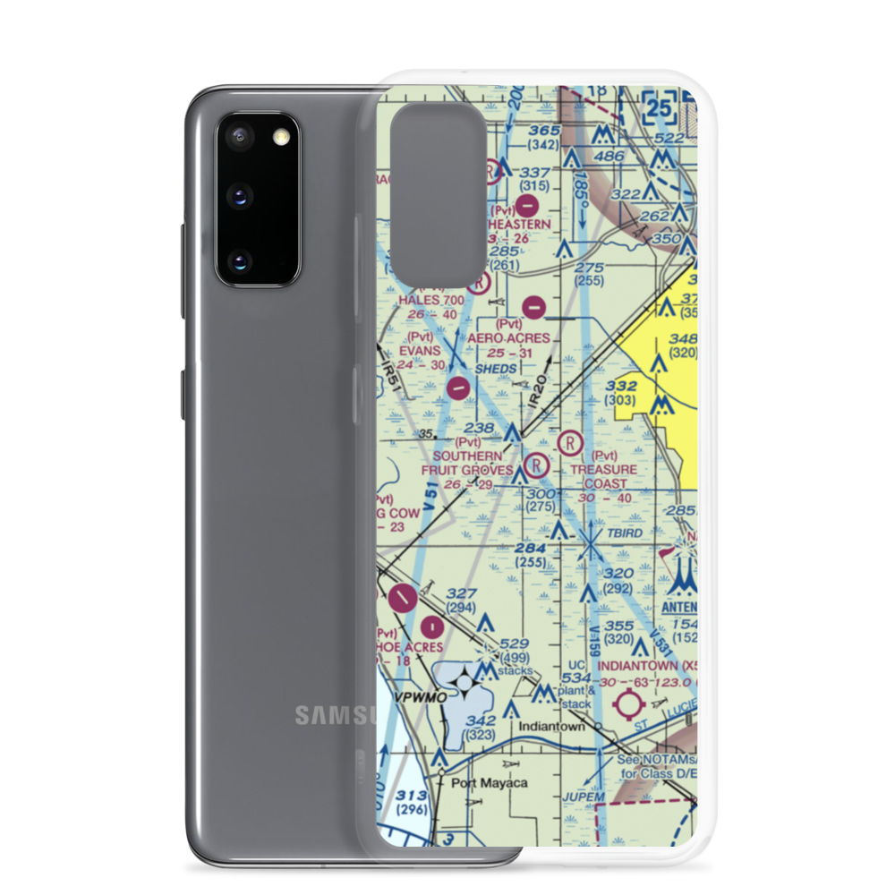 Southern Fruit Groves Airport (FD24) VFR Sectional Samsung Case Samsung Galaxy S20 model shown