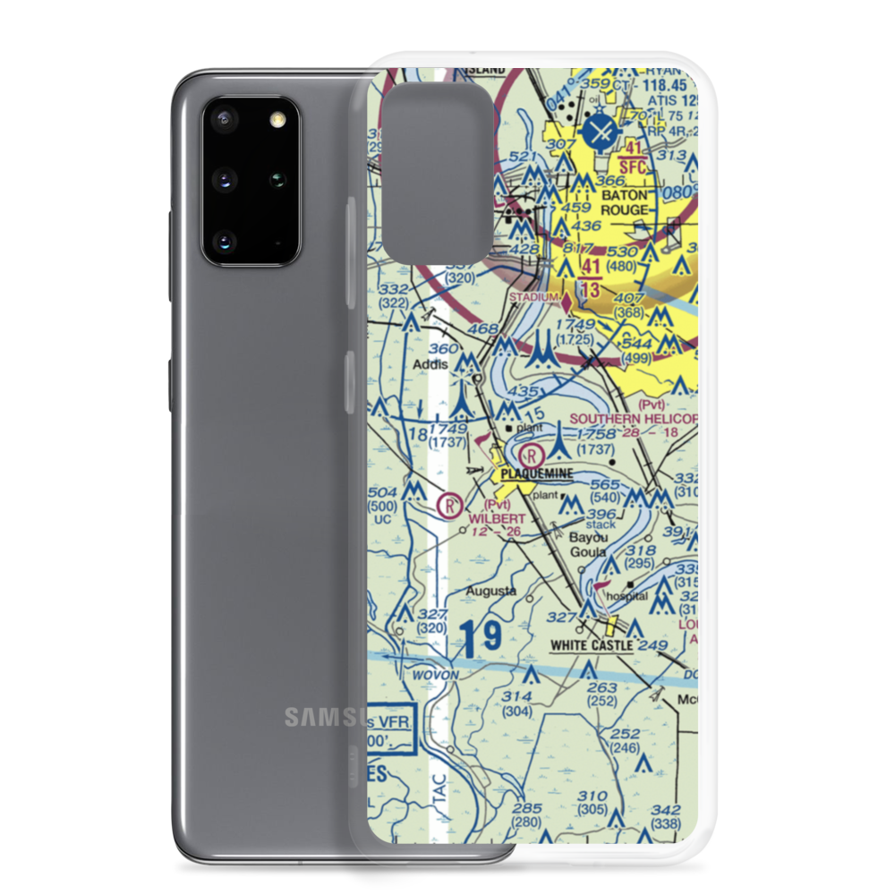 Southern Helicopters Airport (21LA) VFR Sectional Samsung Case Samsung Galaxy S20 Plus model shown