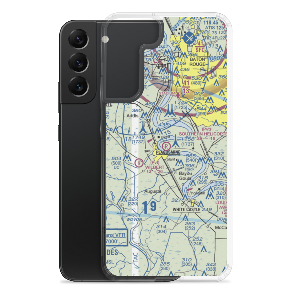 Southern Helicopters Airport (21LA) VFR Sectional Samsung Case Samsung Galaxy S22 Plus model shown