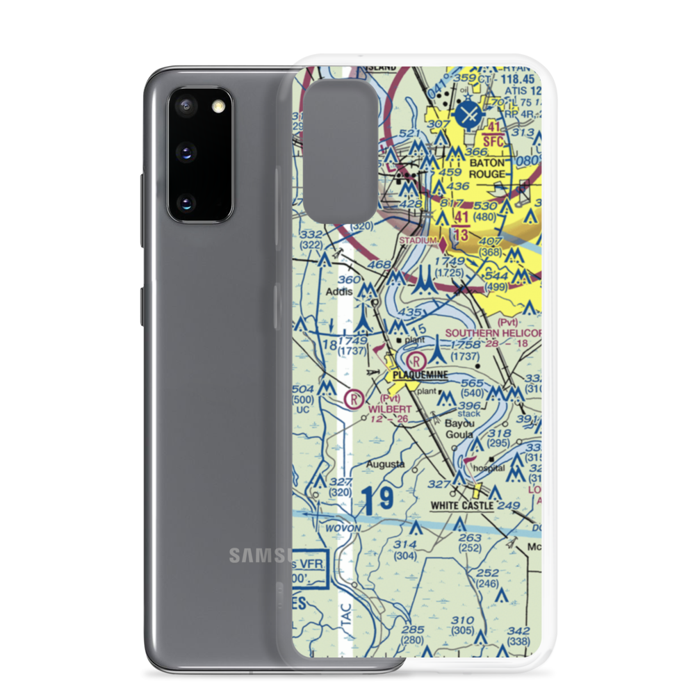 Southern Helicopters Airport (21LA) VFR Sectional Samsung Case Samsung Galaxy S20 model shown