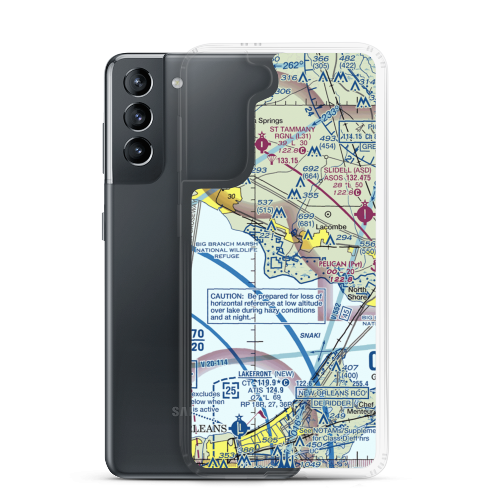 Southern Natural Gas Co. Seaplane Base (3LA2) VFR Sectional Samsung Case Samsung Galaxy S21 model shown