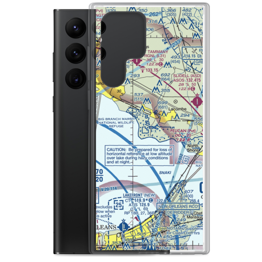 Southern Natural Gas Co. Seaplane Base (3LA2) VFR Sectional Samsung Case Samsung Galaxy S22 Ultra model shown