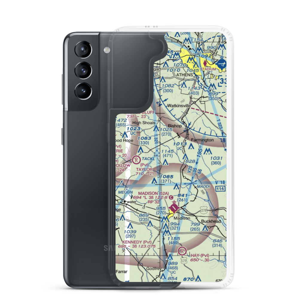 Southern Oaks Airport (GE35) VFR Sectional Samsung Case Samsung Galaxy S21 model shown