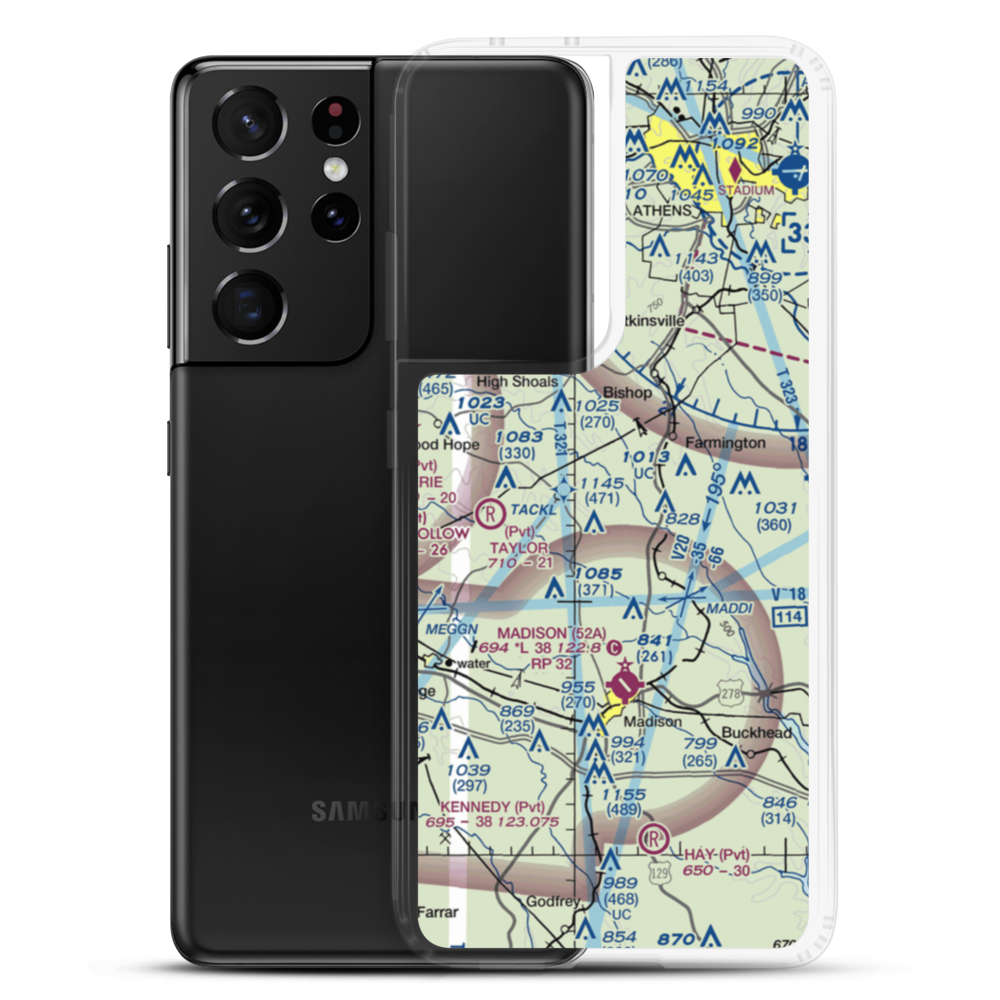 Southern Oaks Airport (GE35) VFR Sectional Samsung Case Samsung Galaxy S21 Ultra model shown