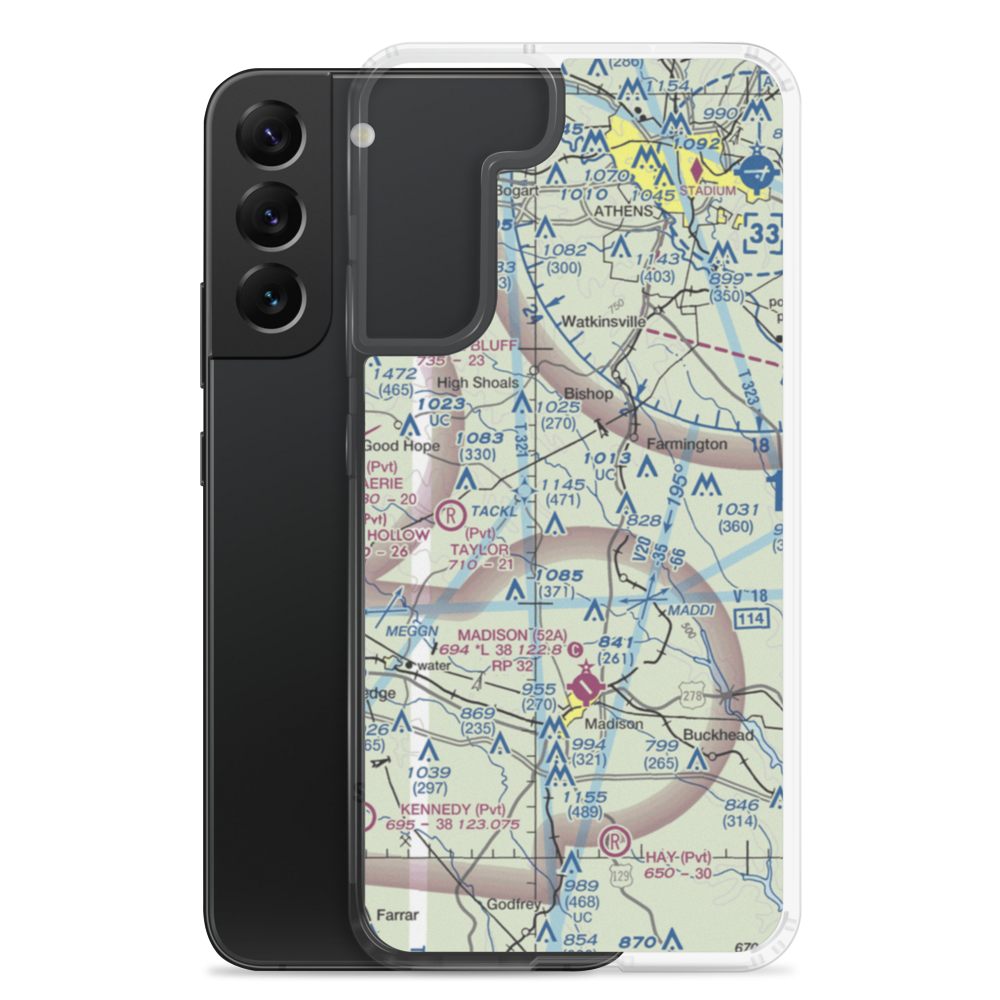 Southern Oaks Airport (GE35) VFR Sectional Samsung Case Samsung Galaxy S22 Plus model shown