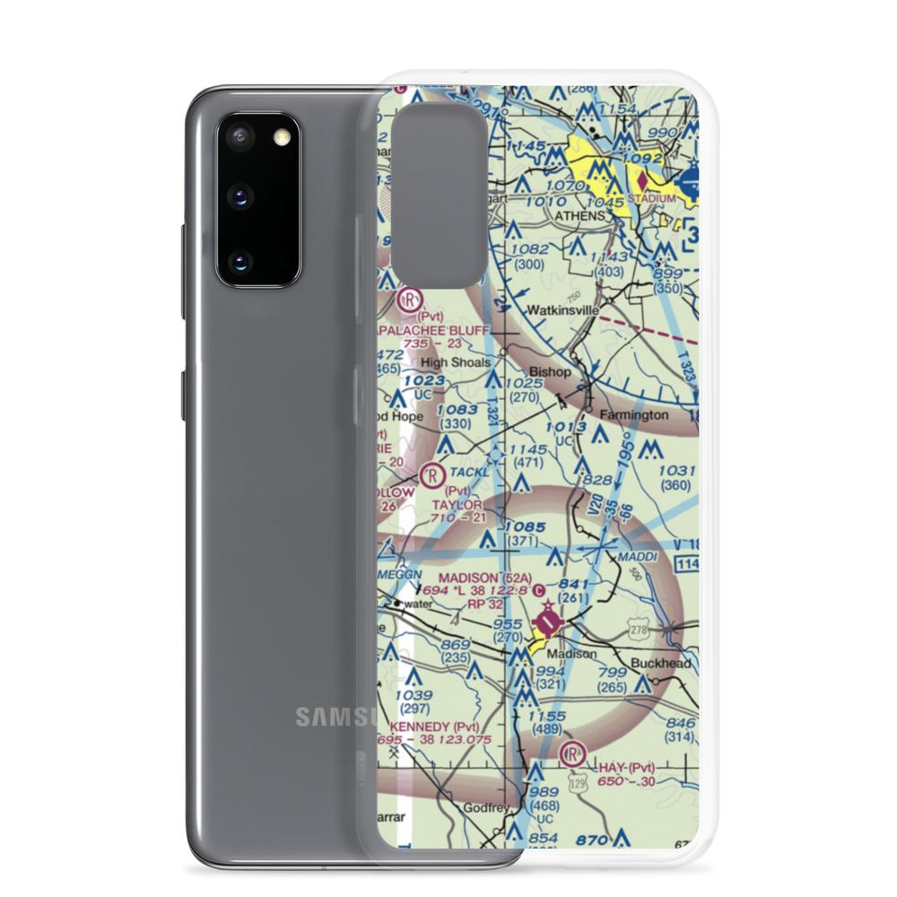 Southern Oaks Airport (GE35) VFR Sectional Samsung Case Samsung Galaxy S20 model shown