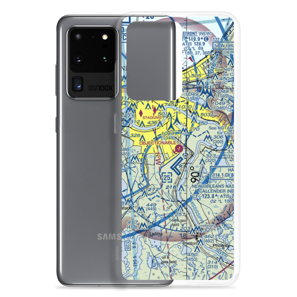 Southern Seaplane Airport (65LA) VFR Sectional Samsung Case Samsung Galaxy S20 Ultra model shown