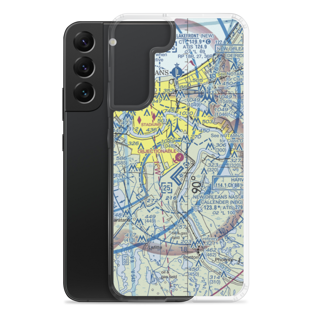 Southern Seaplane Airport (65LA) VFR Sectional Samsung Case Samsung Galaxy S22 Plus model shown