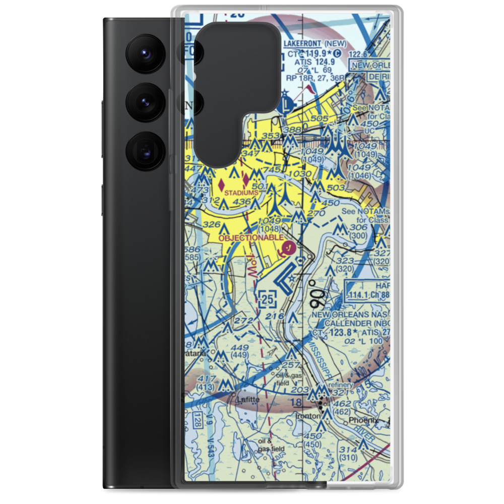 Southern Seaplane Airport (65LA) VFR Sectional Samsung Case Samsung Galaxy S22 Ultra model shown