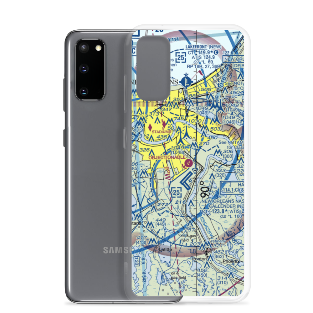 Southern Seaplane Airport (BCS) VFR Sectional Samsung Case Samsung Galaxy S20 model shown