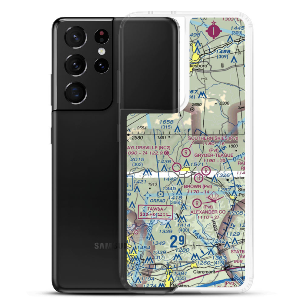 Southern Skies Airstrip (NR04) VFR Sectional Samsung Case Samsung Galaxy S21 Ultra model shown