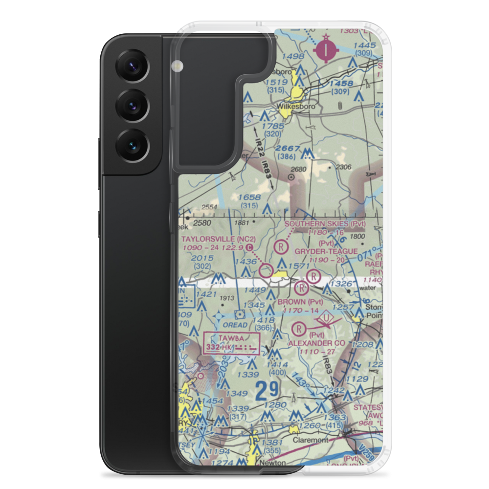 Southern Skies Airstrip (NR04) VFR Sectional Samsung Case Samsung Galaxy S22 Plus model shown