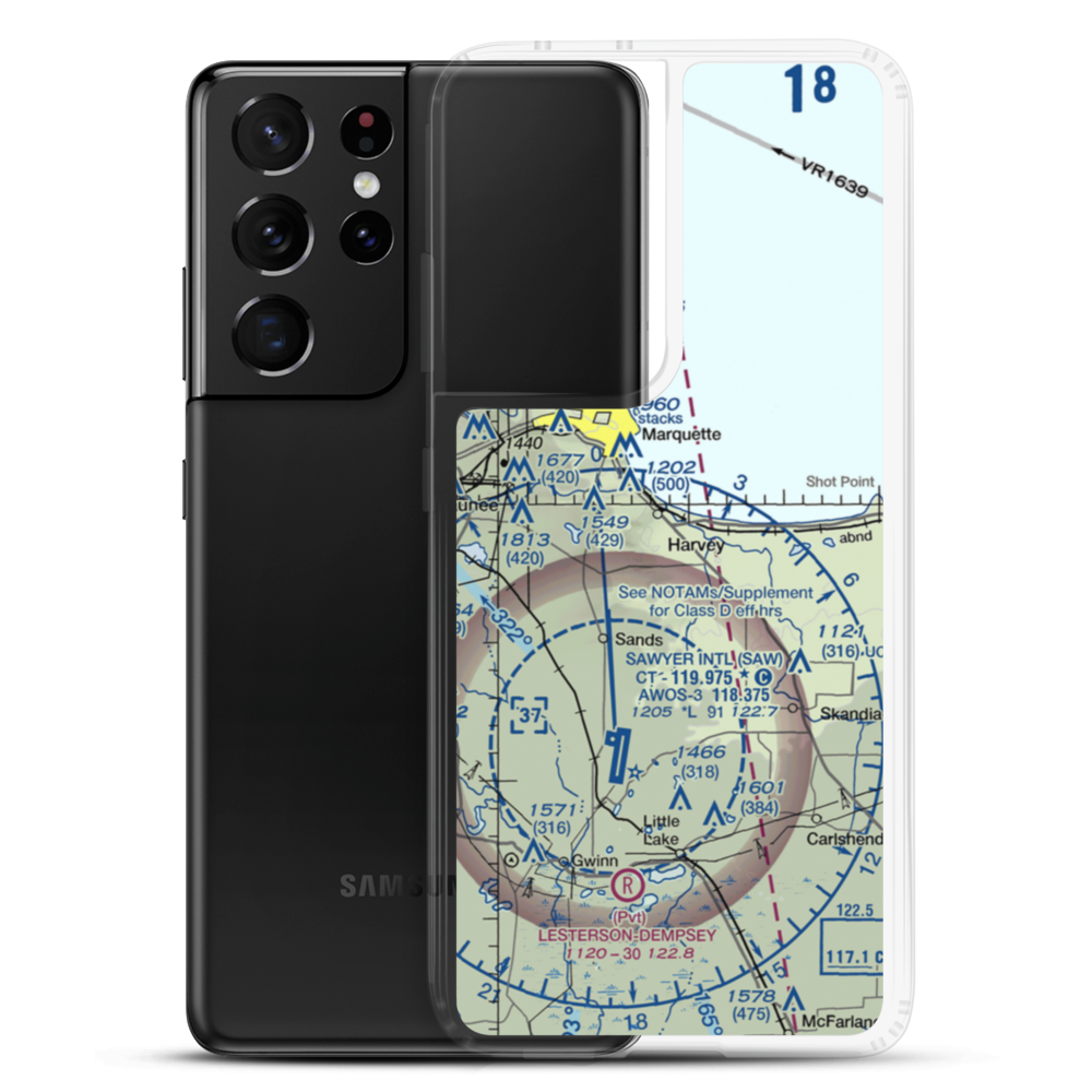 Southfork Airport (1MI9) VFR Sectional Samsung Case Samsung Galaxy S21 Ultra model shown