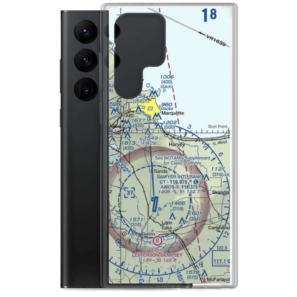 Southfork Airport (1MI9) VFR Sectional Samsung Case Samsung Galaxy S22 Ultra model shown