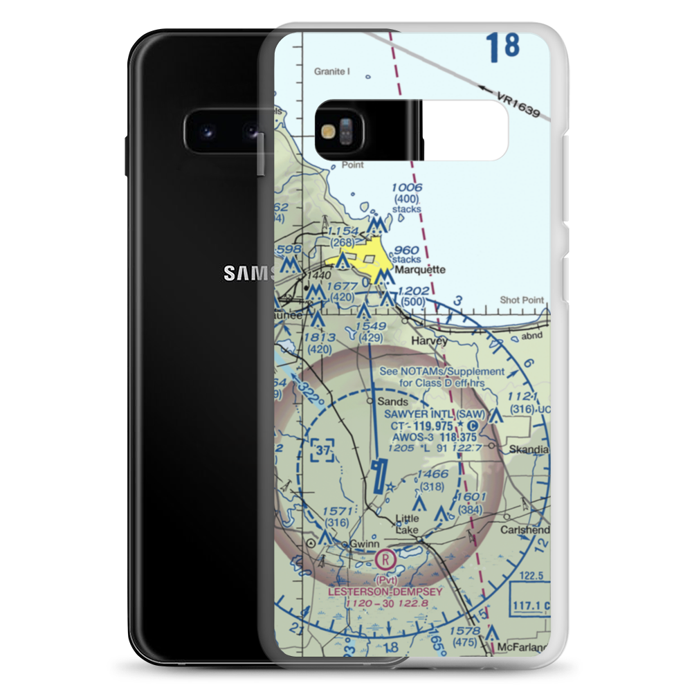 Southfork Airport (1MI9) VFR Sectional Samsung Case Samsung Galaxy S10+ model shown