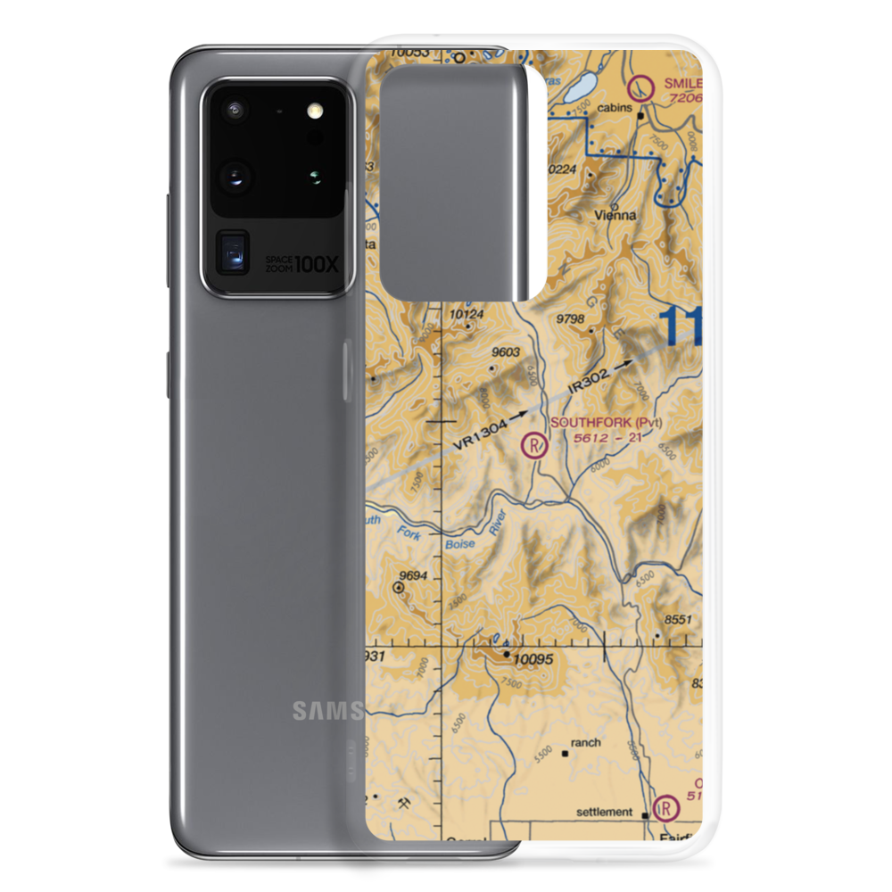 Southfork Airport (23ID) VFR Sectional Samsung Case Samsung Galaxy S20 Ultra model shown