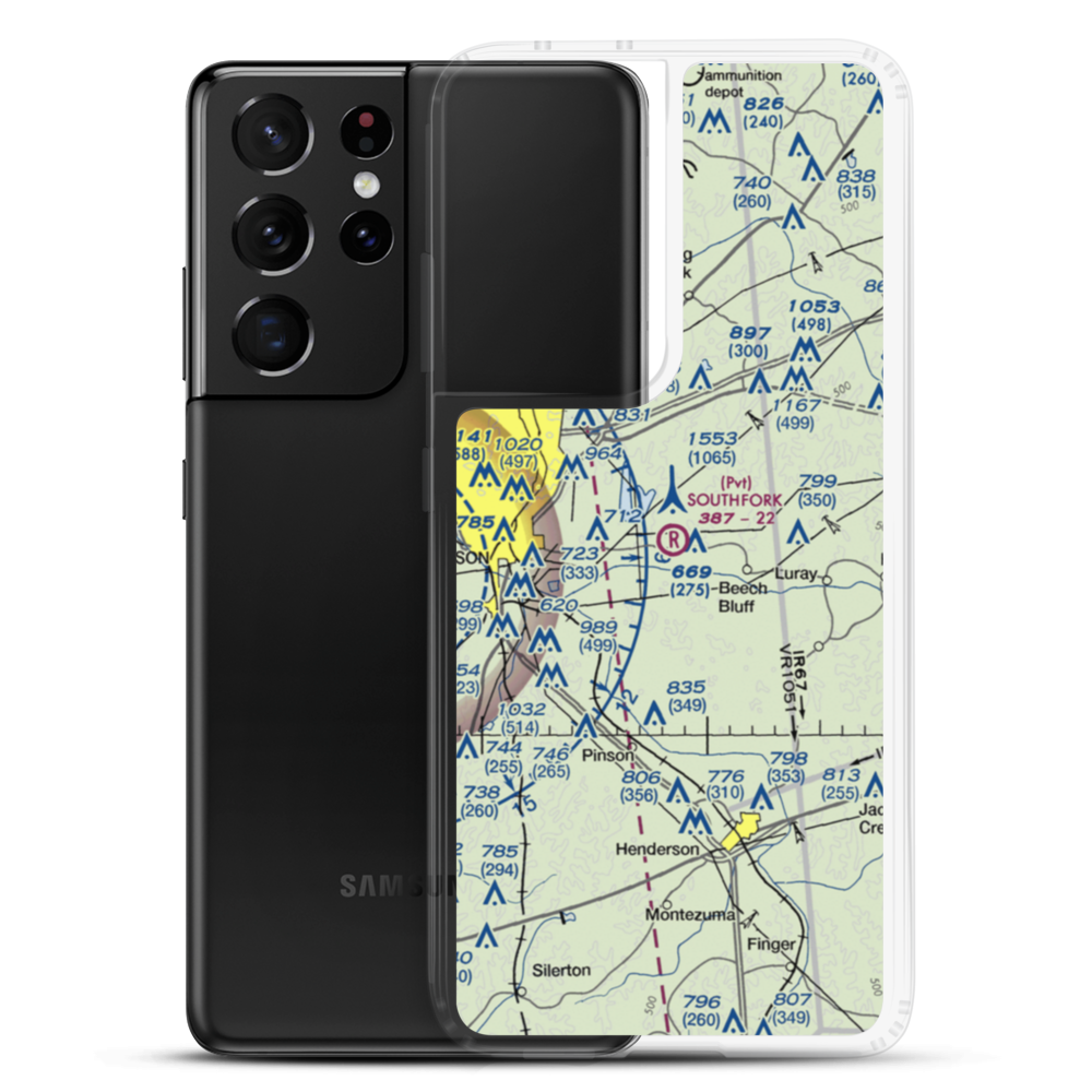 Southfork Airport (4TN9) VFR Sectional Samsung Case Samsung Galaxy S21 Ultra model shown