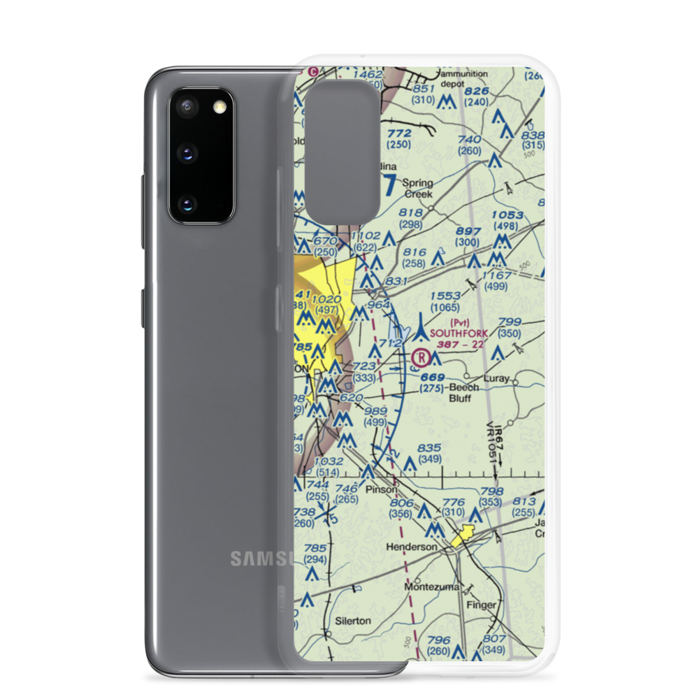 Southfork Airport (4TN9) VFR Sectional Samsung Case Samsung Galaxy S20 model shown