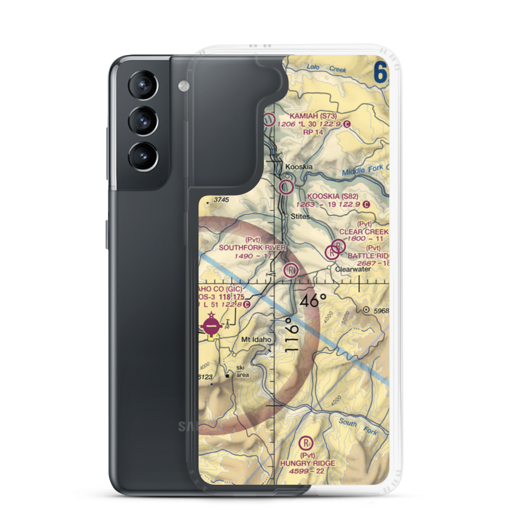 Southfork River Ranch Airport (ID11) VFR Sectional Samsung Case Samsung Galaxy S21 model shown