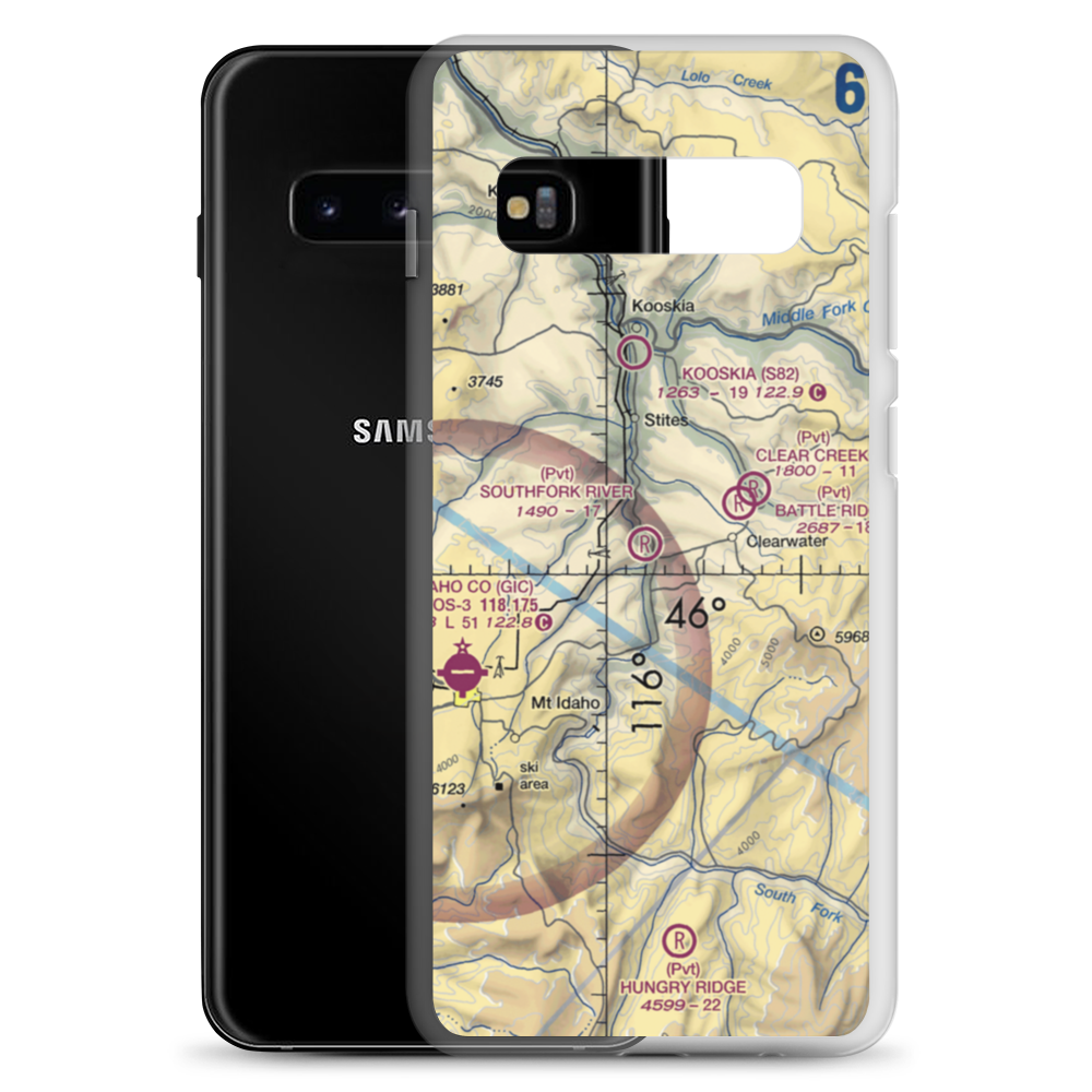 Southfork River Ranch Airport (ID11) VFR Sectional Samsung Case Samsung Galaxy S10+ model shown