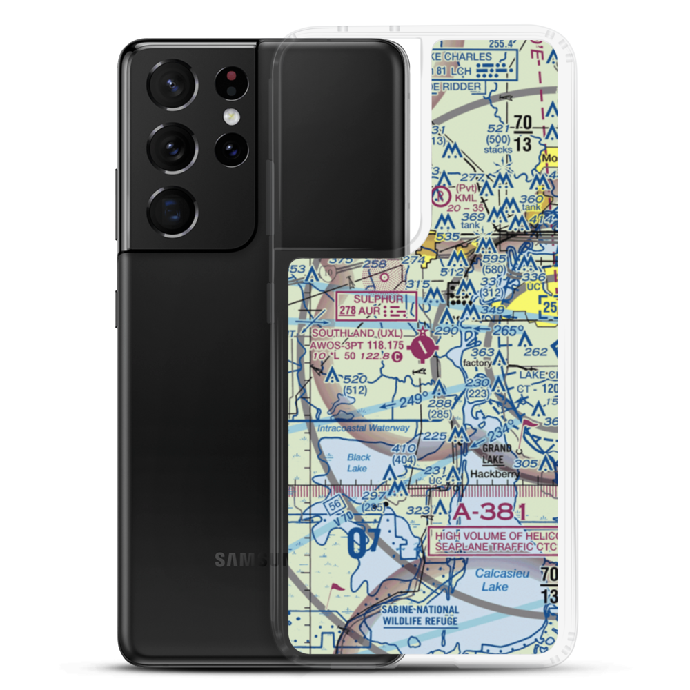Southland Field (UXL) VFR Sectional Samsung Case Samsung Galaxy S21 Ultra model shown