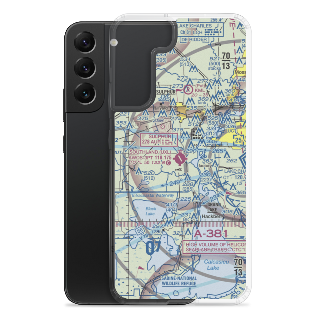 Southland Field (UXL) VFR Sectional Samsung Case Samsung Galaxy S22 Plus model shown