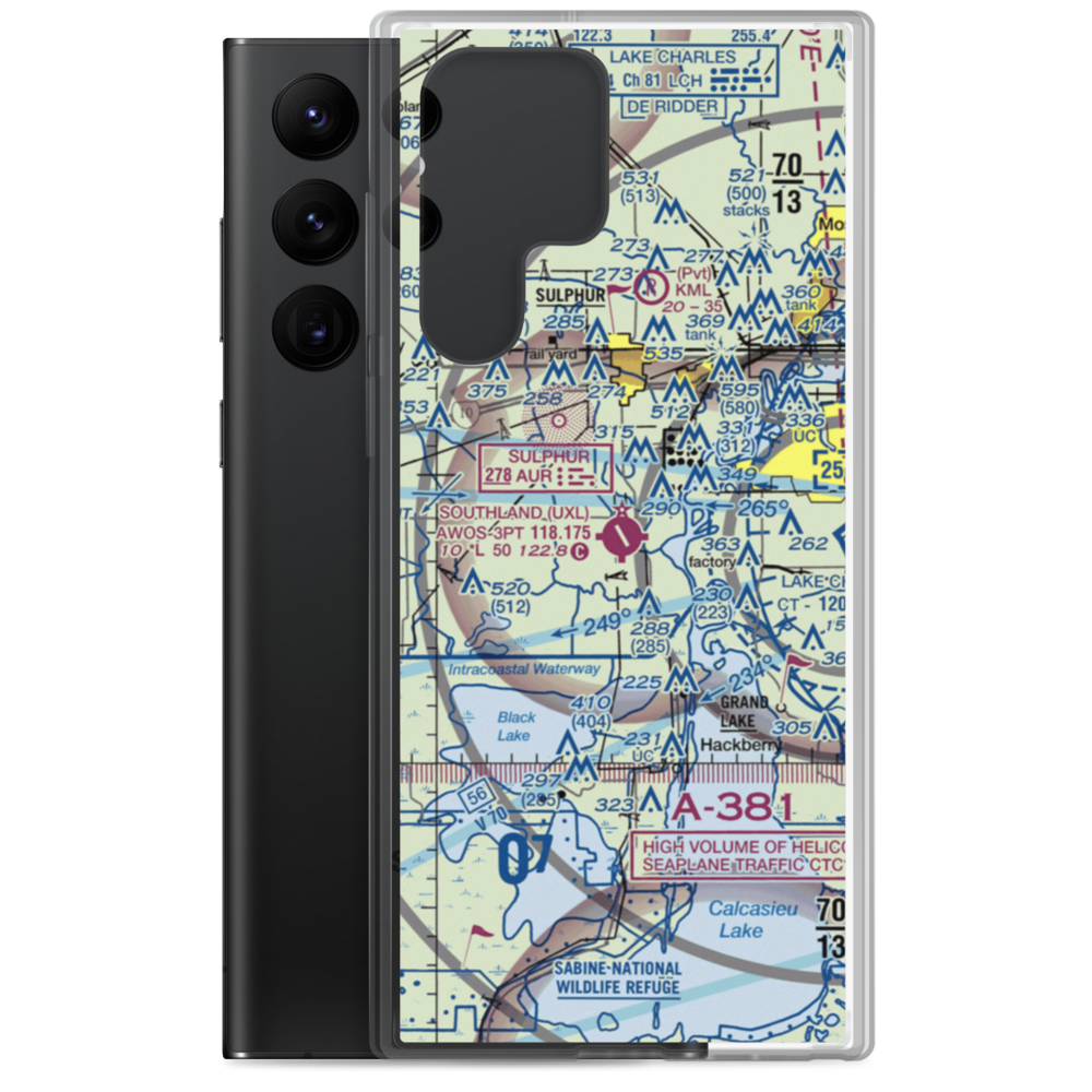 Southland Field (UXL) VFR Sectional Samsung Case Samsung Galaxy S22 Ultra model shown