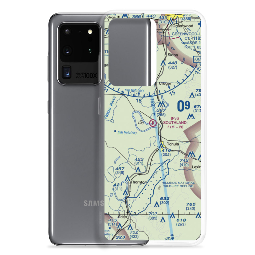 Southland Flying Service Inc. Airport (MS40) VFR Sectional Samsung Case Samsung Galaxy S20 Ultra model shown
