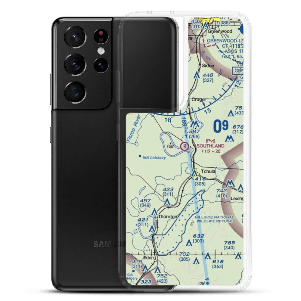 Southland Flying Service Inc. Airport (MS40) VFR Sectional Samsung Case Samsung Galaxy S21 Ultra model shown