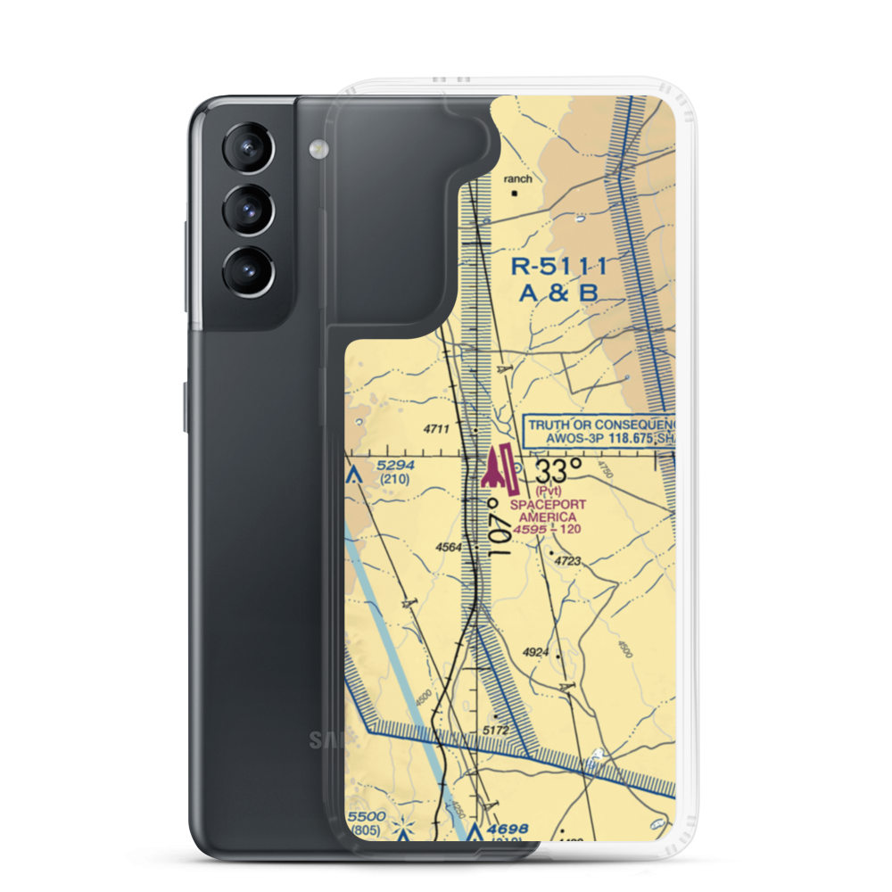 Spaceport America (90NM) VFR Sectional Samsung Case Samsung Galaxy S21 model shown