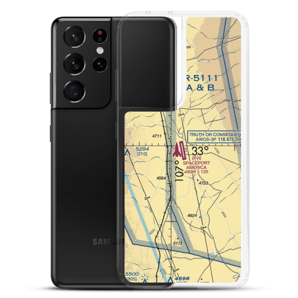 Spaceport America (90NM) VFR Sectional Samsung Case Samsung Galaxy S21 Ultra model shown