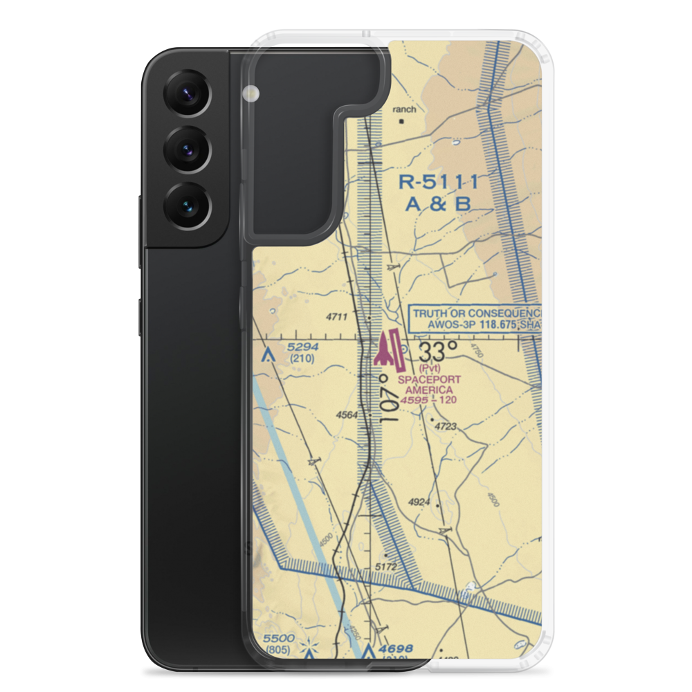 Spaceport America (90NM) VFR Sectional Samsung Case Samsung Galaxy S22 Plus model shown