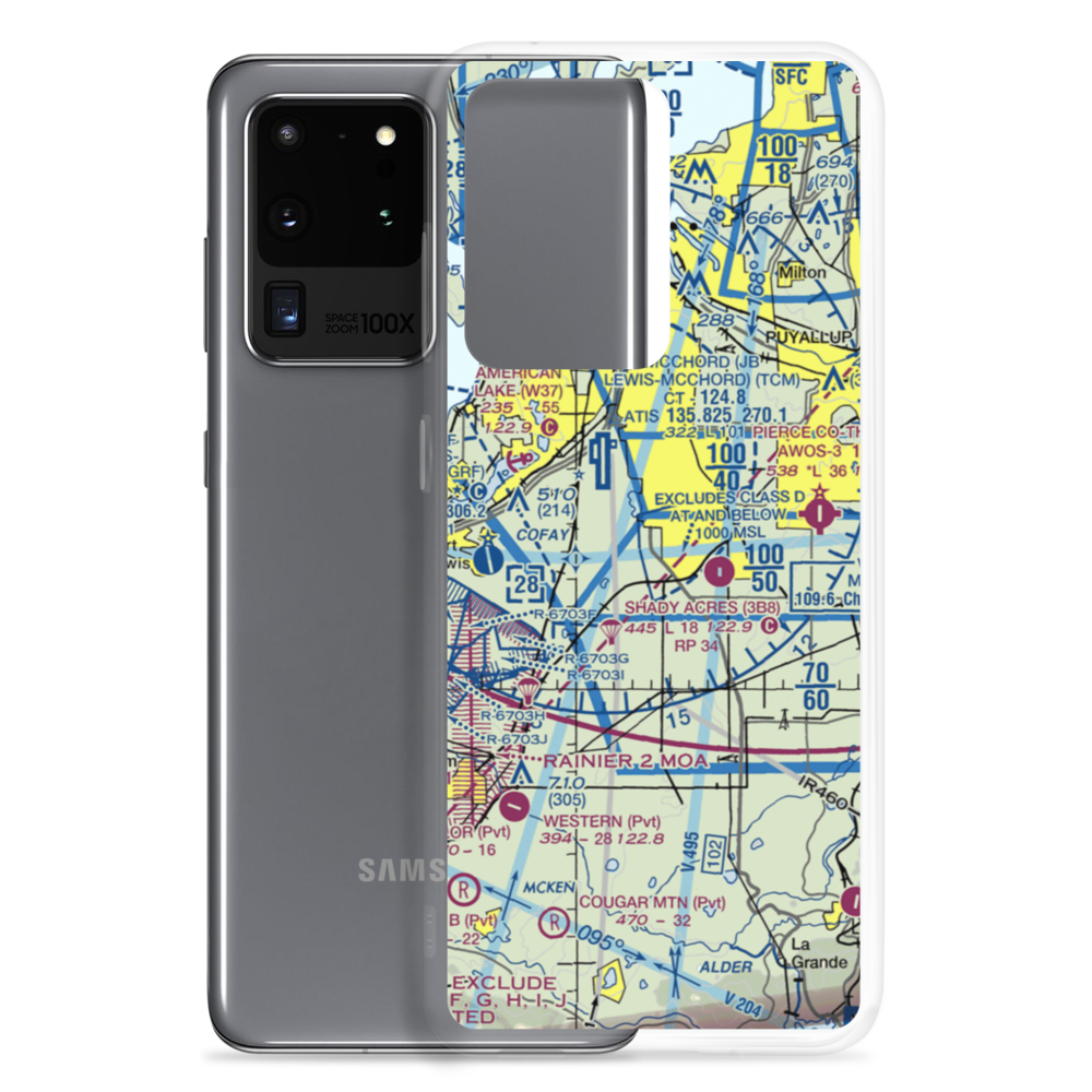 Spanaway Airport (S44) VFR Sectional Samsung Case Samsung Galaxy S20 Ultra model shown