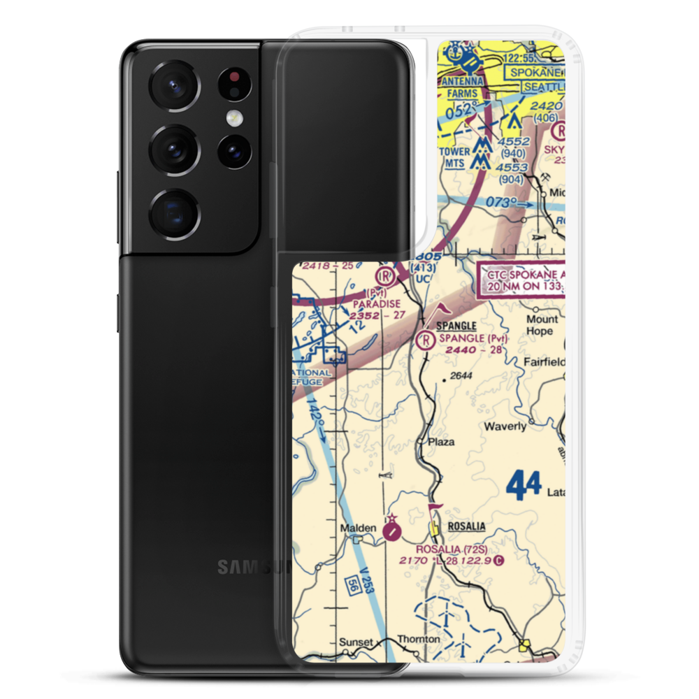 Spangle Field (03WA) VFR Sectional Samsung Case Samsung Galaxy S21 Ultra model shown