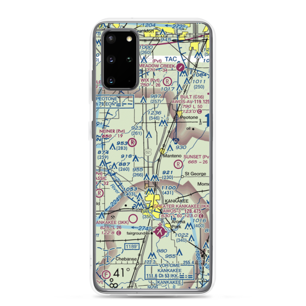 Spangler Airport (58IL) VFR Sectional Samsung Case Samsung Galaxy S20 Plus model shown