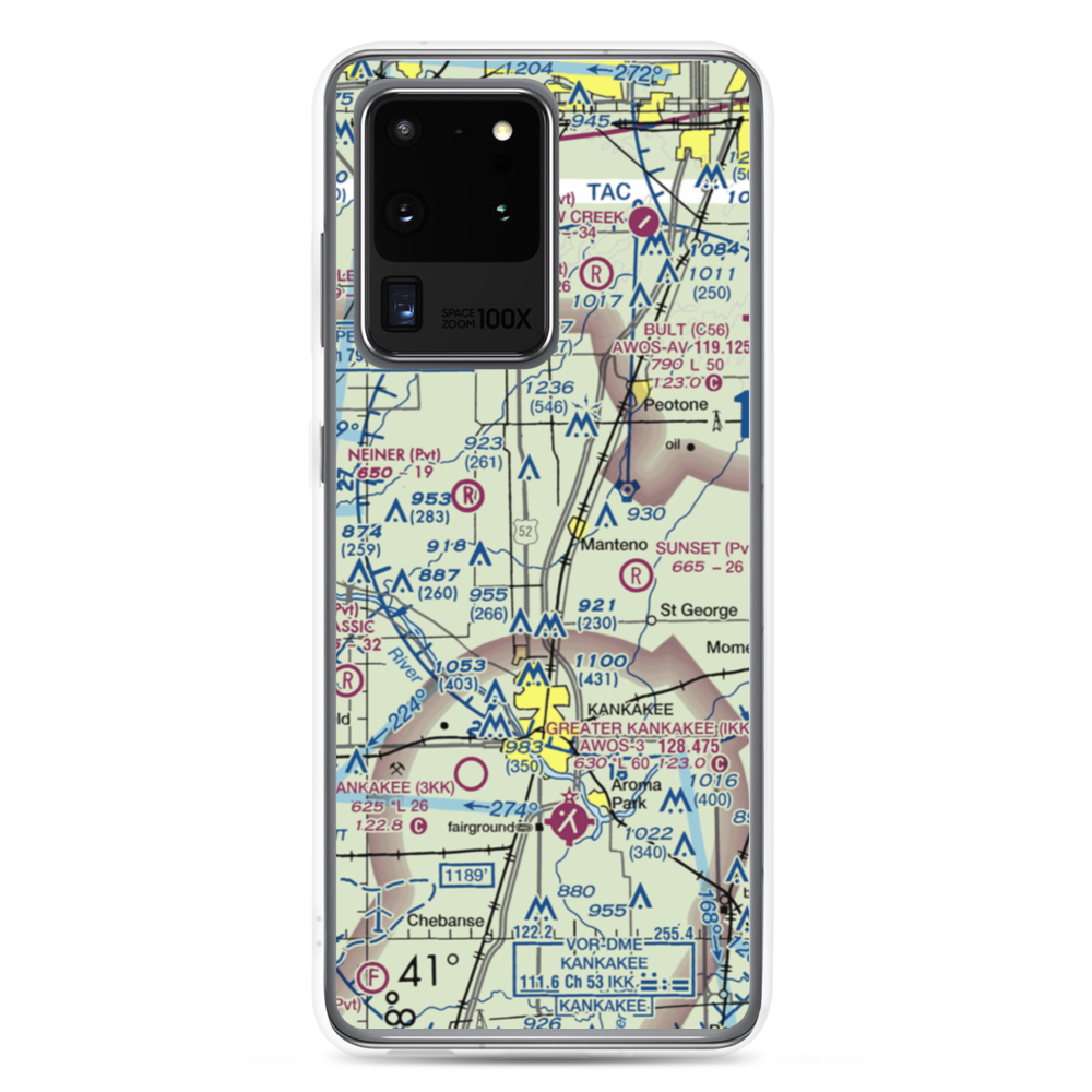 Spangler Airport (58IL) VFR Sectional Samsung Case Samsung Galaxy S20 Ultra model shown